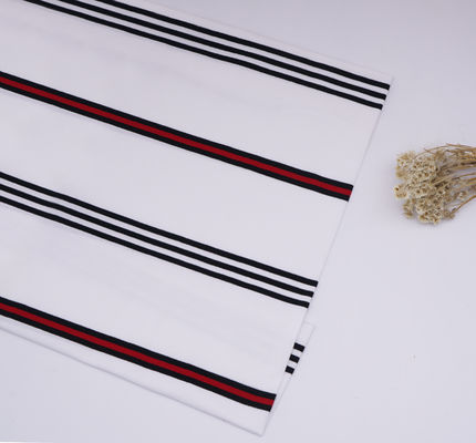 Un bon prix. Tissu en maille rayé sain, respirant et confortable pour t-shirt en ligne