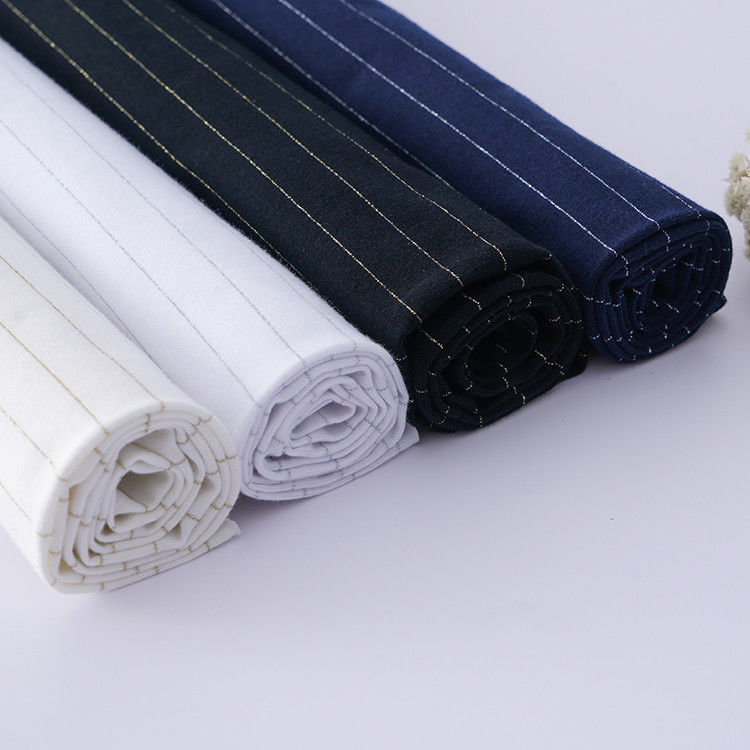 Fil d'or et d'argent Coton pur Tissu doux et rafraîchissant pour T-shirt
