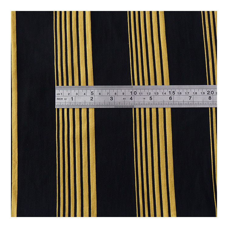 Fil teint rayé et double fil Tissu de maillot de sport de haute qualité pour polo