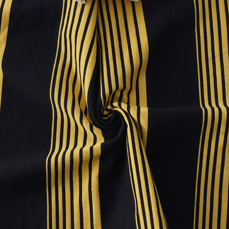 Fil teint rayé et double fil Tissu de maillot de sport de haute qualité pour polo