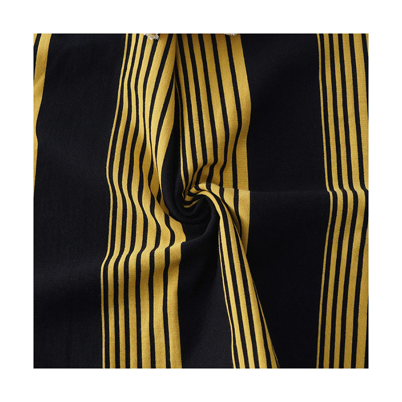 Fil teint rayé et double fil Tissu de maillot de sport de haute qualité pour polo