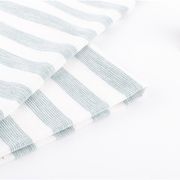 Matériau en coton rayé multicolore, résistant à l' air 160 gm T-shirt en coton