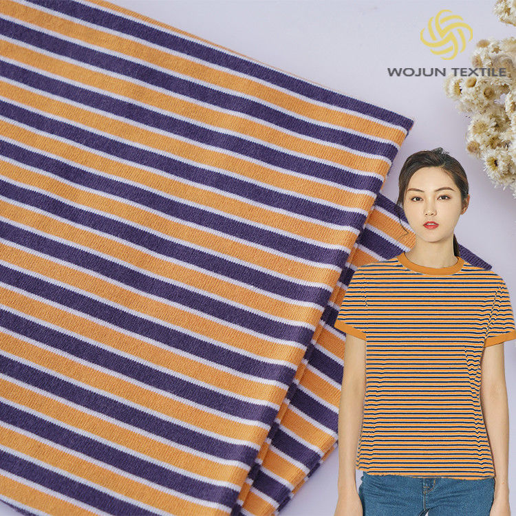 Tissu à rayures de haute qualité, doux et propre à la peau, pour t-shirt