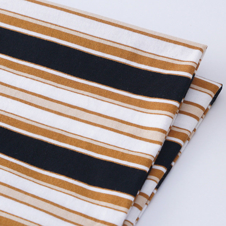 Le doux multicolore adapté aux besoins du client de tissu de rayure de coton a sué le matériel absorbant 175cm