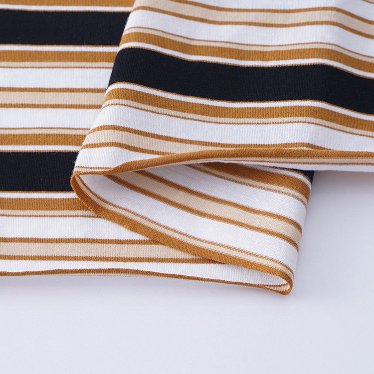 Le doux multicolore adapté aux besoins du client de tissu de rayure de coton a sué le matériel absorbant 175cm