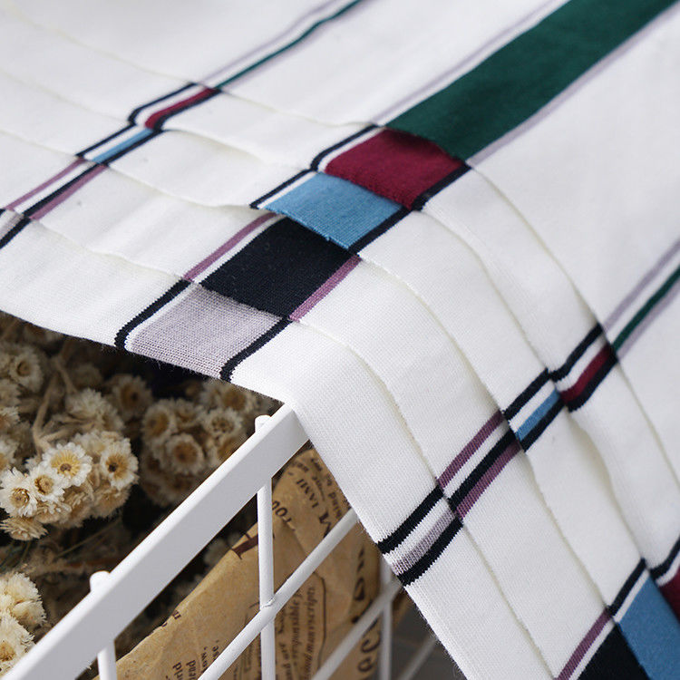 Tissu rayé en coton multicolore de 100 grammes 220 grammes