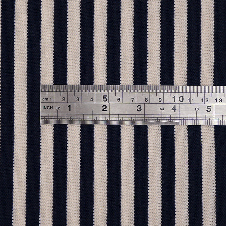 Noirs et blancs simples barrés tricotent le tissu 210cm le fil qu'organique teint tricotent le matériel