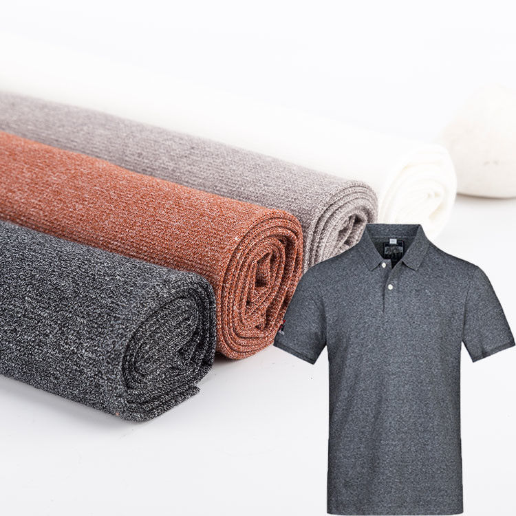 Résistant à l'usure Tissu de jacquard en tricot solide 165g Fil teint pour chemise de polo