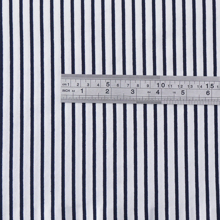Tissu tricoté à rayures pur en coton absorbant la sueur pour T-shirt respirant et sain