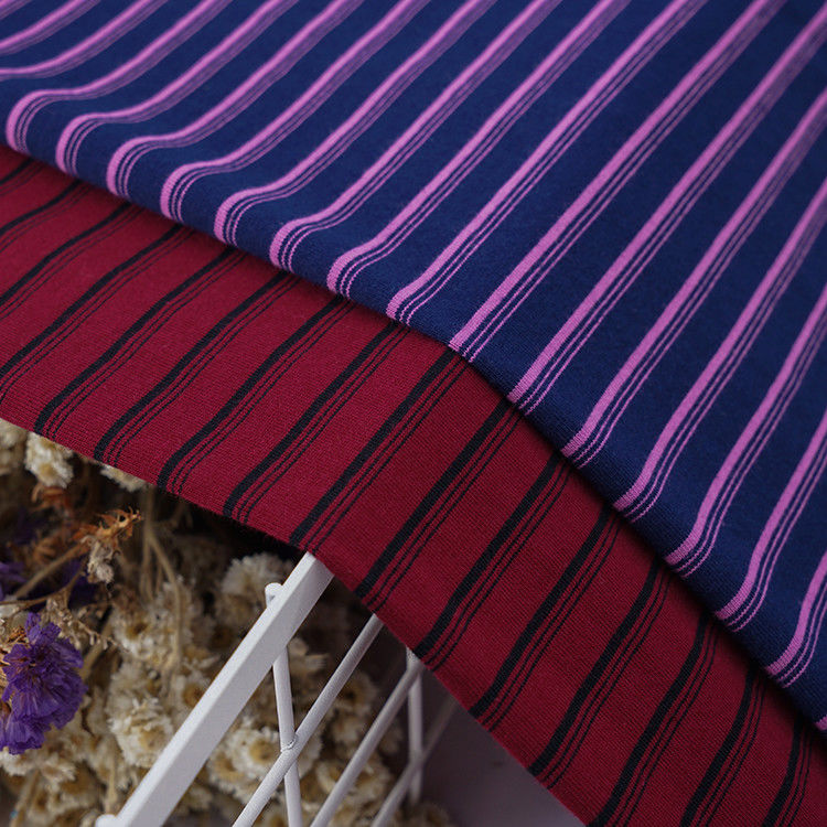 Tissu en coton pur et doux, tissé, rayé, pour chemise de polo