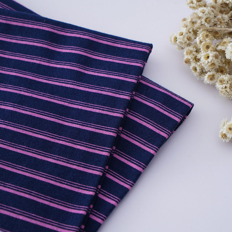 Tissu en coton pur et doux, tissé, rayé, pour chemise de polo