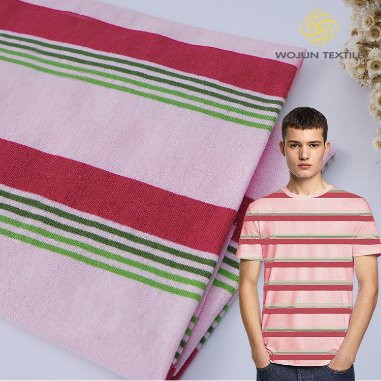 Tissu en coton rayé pour polo 30S poids de fil