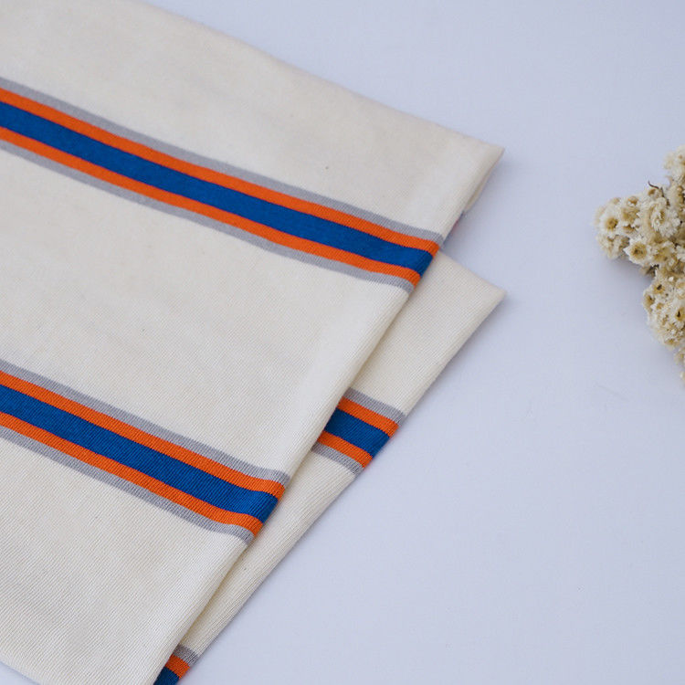 Absorbant l'humidité et respirant et Lycra Tissu en coton rayé pour T-shirt