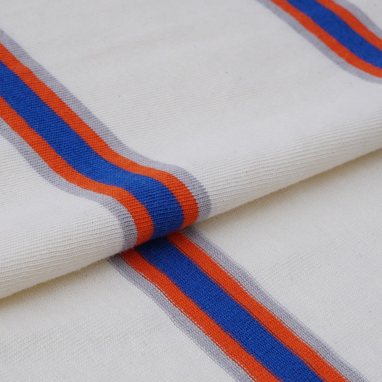 Absorbant l'humidité et respirant et Lycra Tissu en coton rayé pour T-shirt