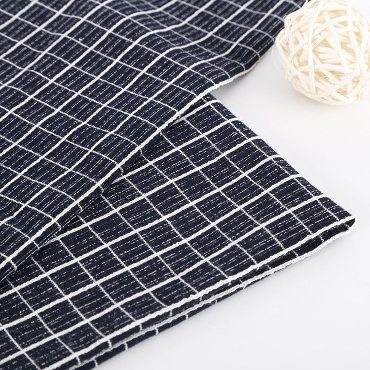 T-shirt en coton peigné Tissu tissé étroitement rafraîchissant Tissu en treillis à carreaux Pour polo