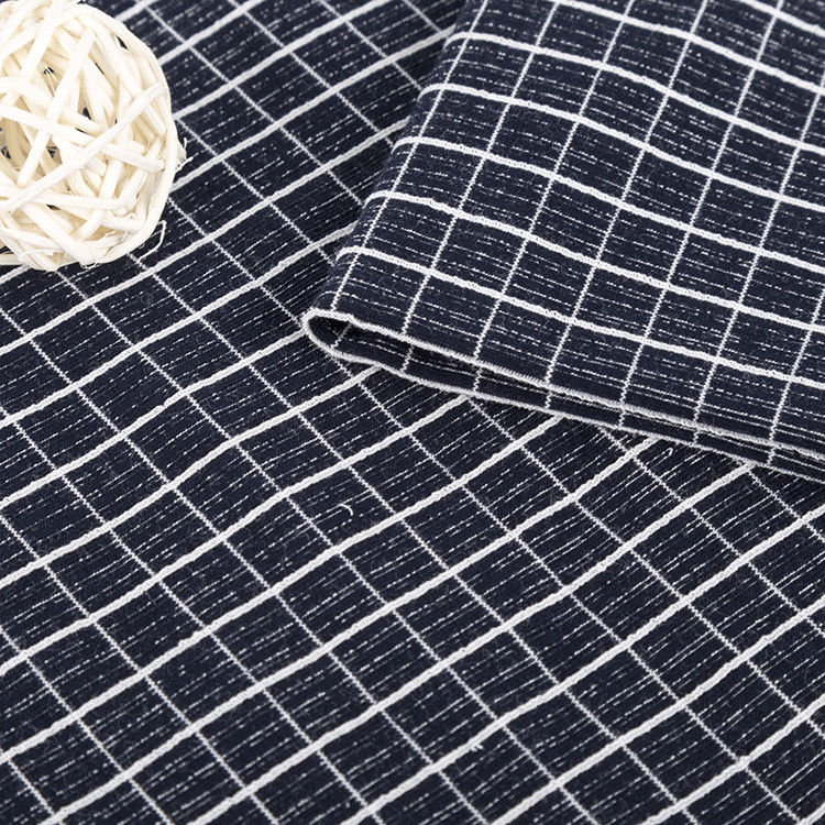 T-shirt en coton peigné Tissu tissé étroitement rafraîchissant Tissu en treillis à carreaux Pour polo