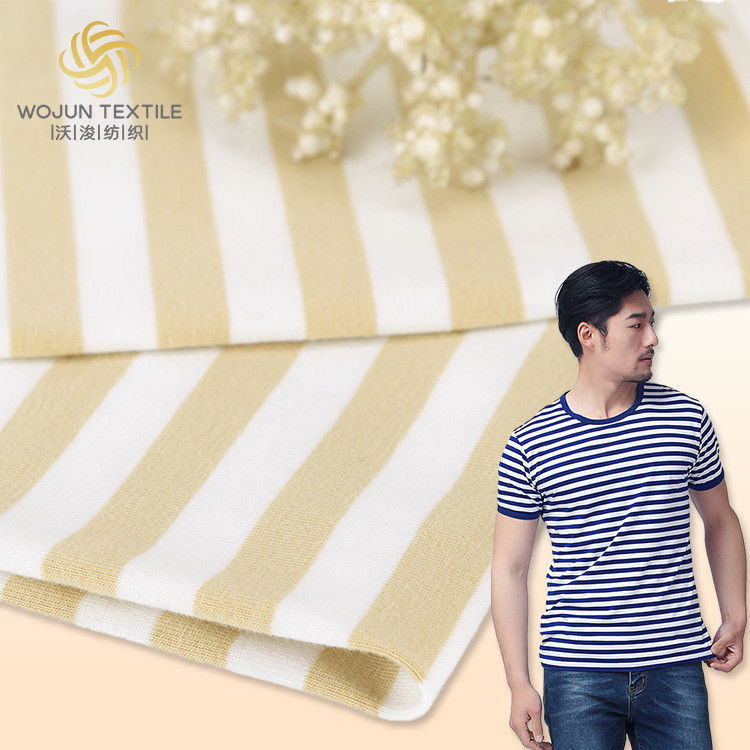 Résistant à l'usure facile à sécher Matériau rayé Tissu Tricot Style Pour T-shirt