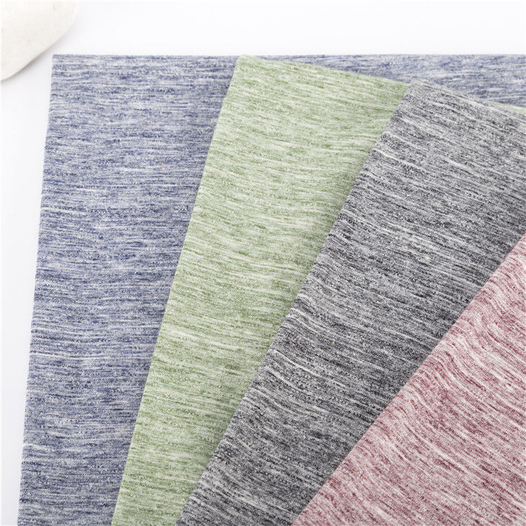 Texturage haut de gamme Tissu tricoté massif respirant et largement applicable pour T-shirt