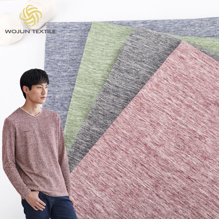 Texturage haut de gamme Tissu tricoté massif respirant et largement applicable pour T-shirt