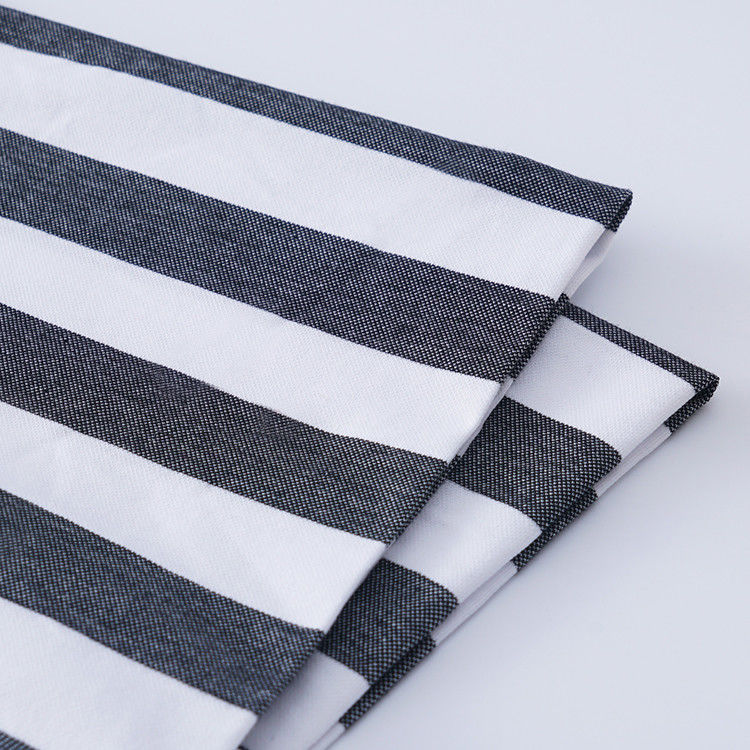 Tissu tricoté à rayures en coton confortable pour polo
