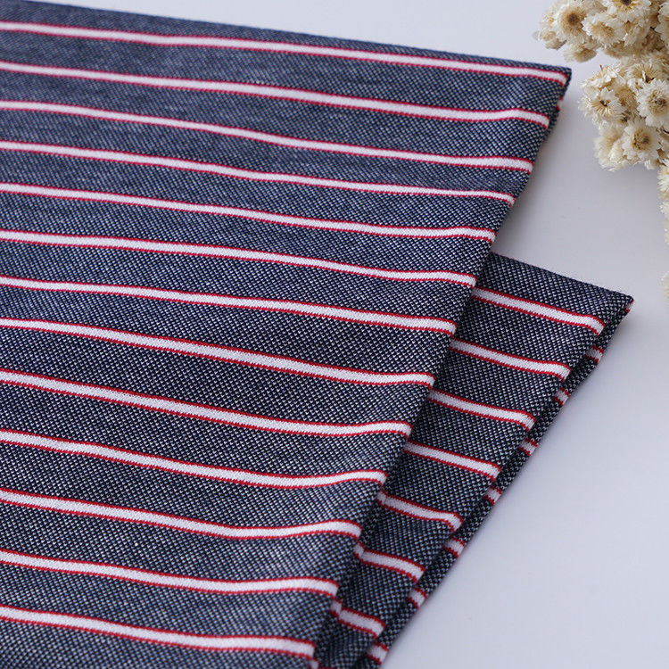 Tissu tricoté à rayures pour T-shirt