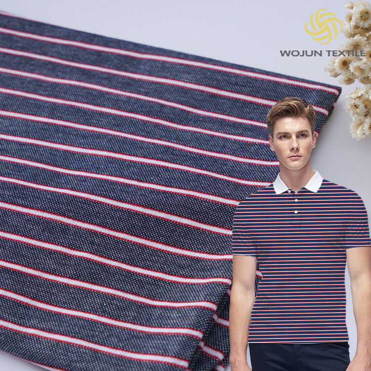 Tissu tricoté à rayures pour T-shirt