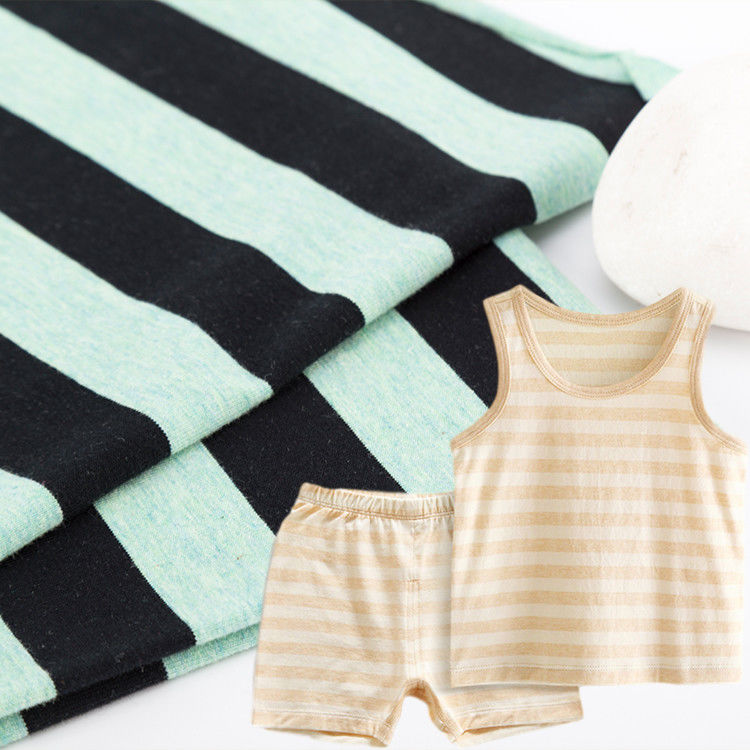 Prise en charge de la personnalisation et des couleurs vives Tissu tricoté rayé adapté à la peau