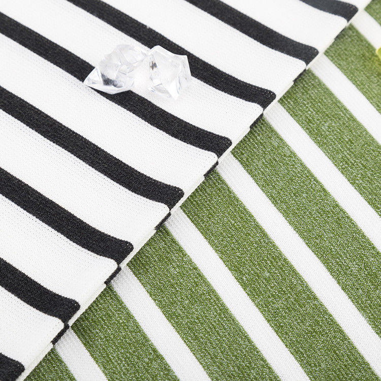 Tissu tricoté rayé respirant et confortable et de haute qualité pour polo