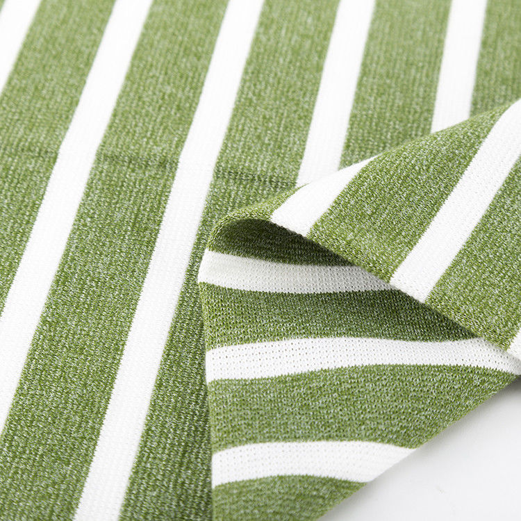 Tissu tricoté rayé respirant et confortable et de haute qualité pour polo