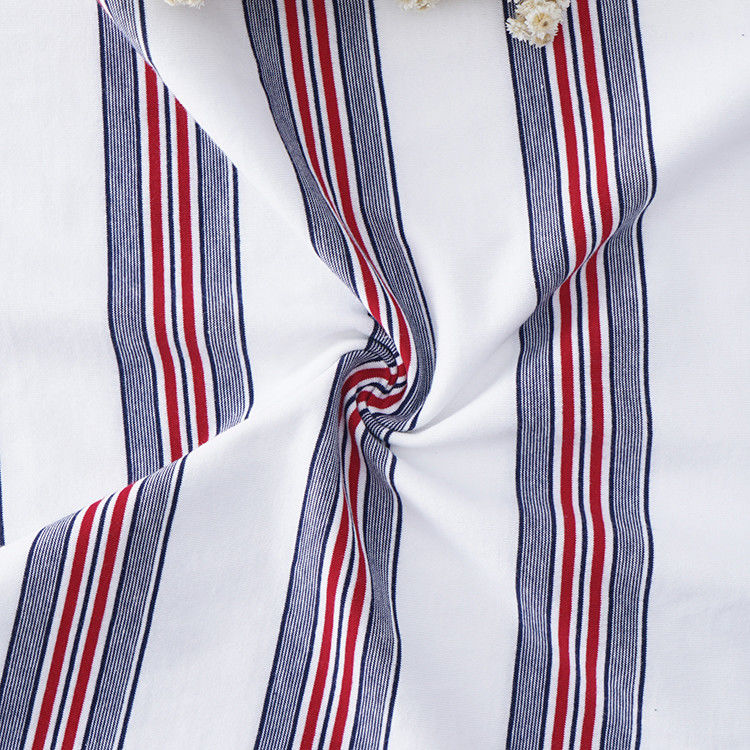 Tissu de bonne qualité, respirant et pur, en coton, propre à la peau, en coton rayé pour T-shirt