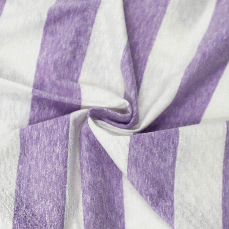 Légère et douce Confortable bonne texture Tissu à rayures pour T-shirt