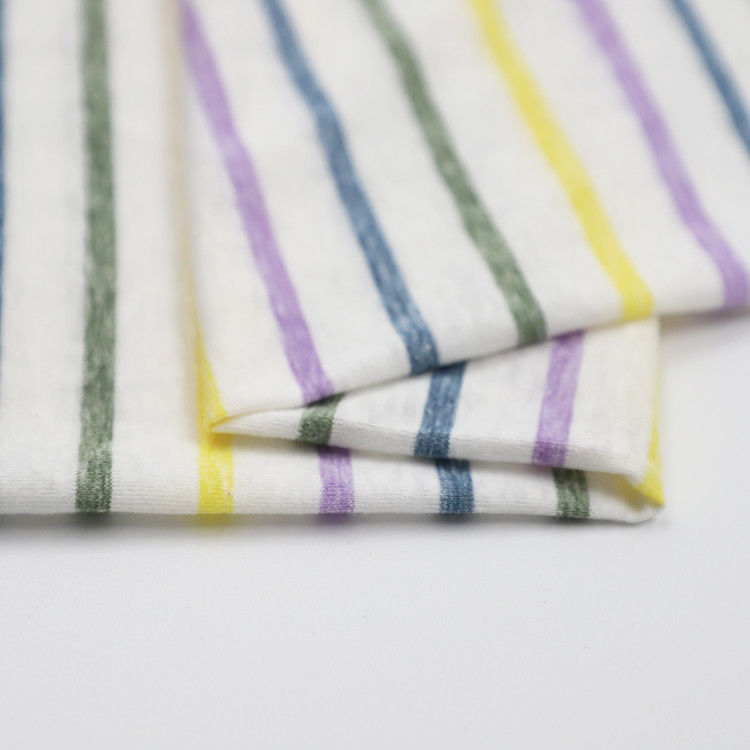 Tissu à rayures de coton pur pour T-shirt