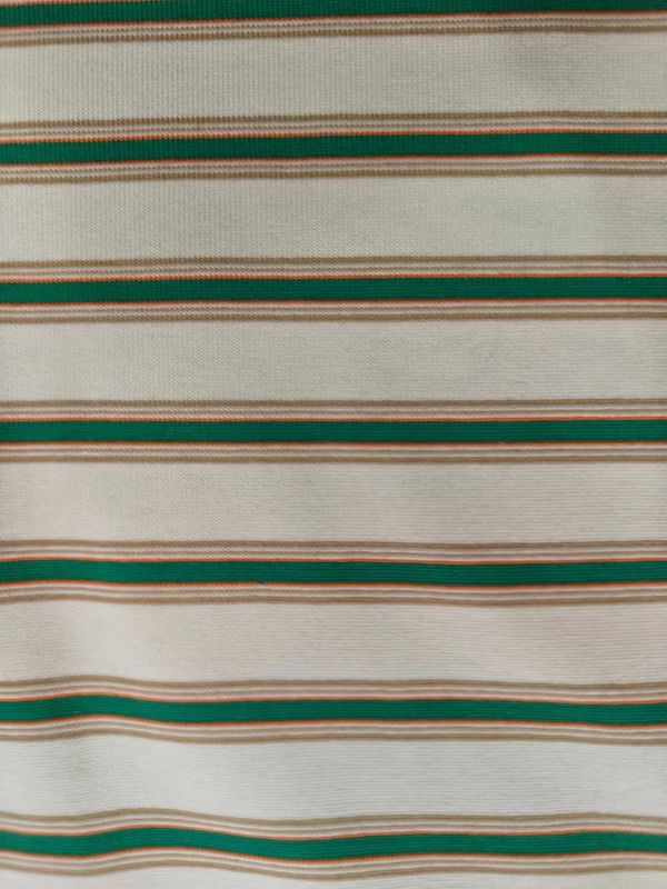Tissu à rayures en coton doux et respirant pour t-shirt