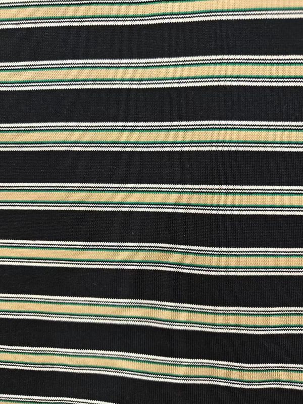 Tissu à rayures en coton doux et respirant pour t-shirt
