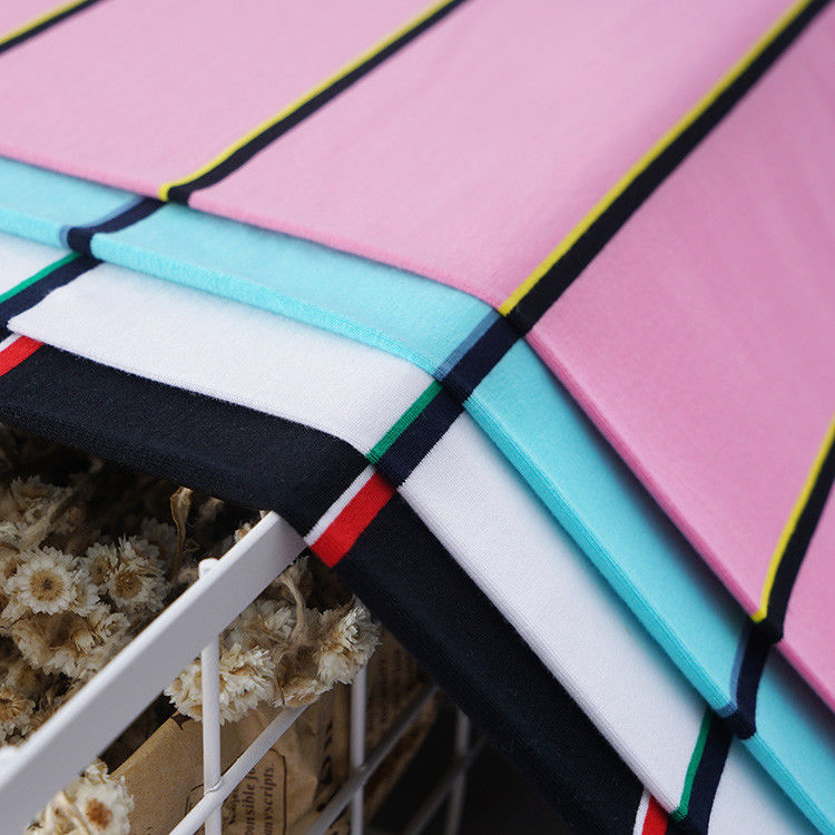 Tissu en coton rayé doux et élégant, écologique et de haute qualité pour T-shirt