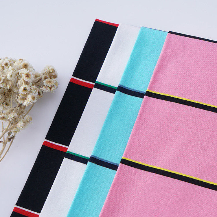 Tissu en coton rayé doux et élégant, écologique et de haute qualité pour T-shirt