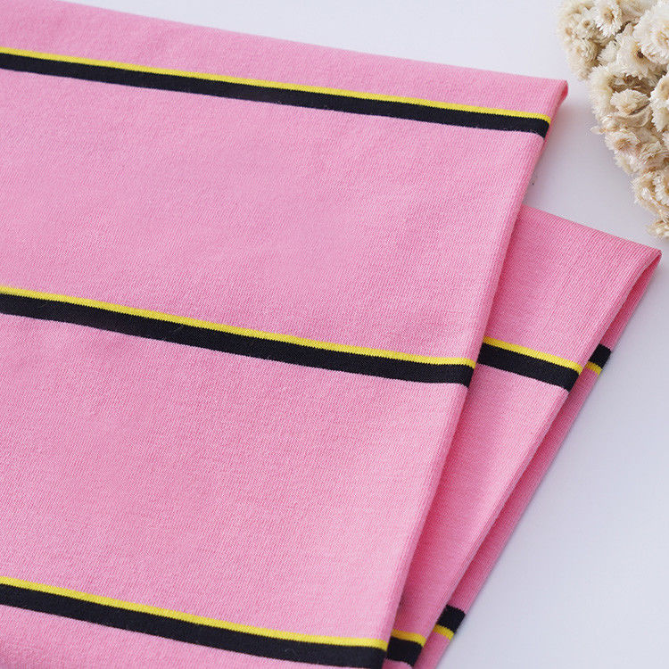 Tissu en coton rayé doux et élégant, écologique et de haute qualité pour T-shirt
