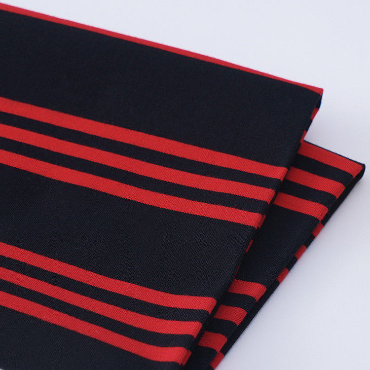 Tissu tricoté rayé sain pour T-shirt