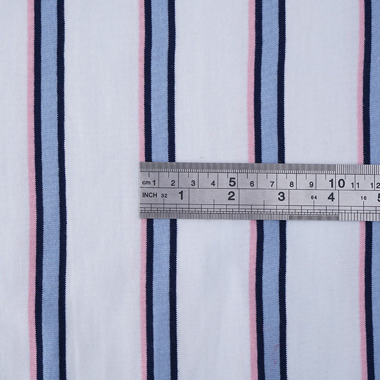 Tissu de coton à rayures doux et durable simple et de bonne qualité pour T-shirt