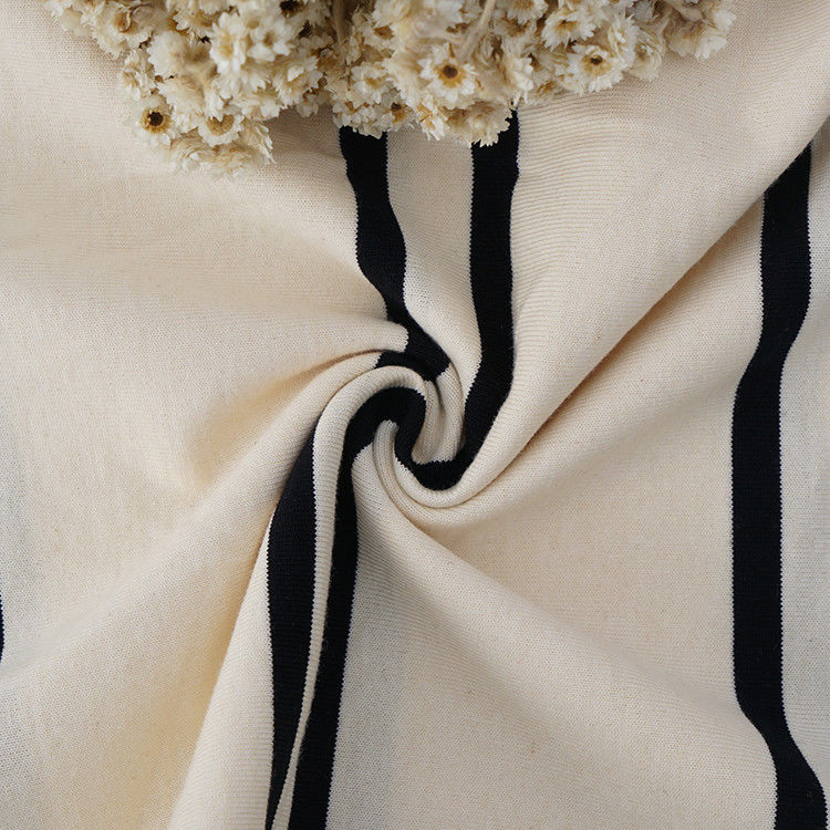 Tissu en coton à rayures pour vêtements à manches longues