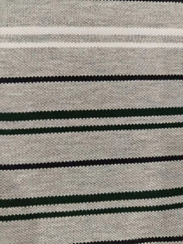 Tissu tricoté à rayures pour chemise polo