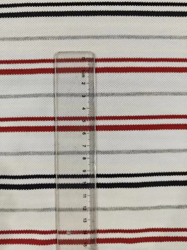 Tissu tricoté à rayures pour chemise polo