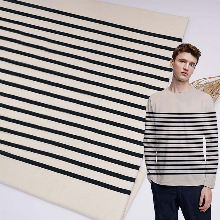 Tissu tricoté rayé confortable et sain pour combinaison de sport