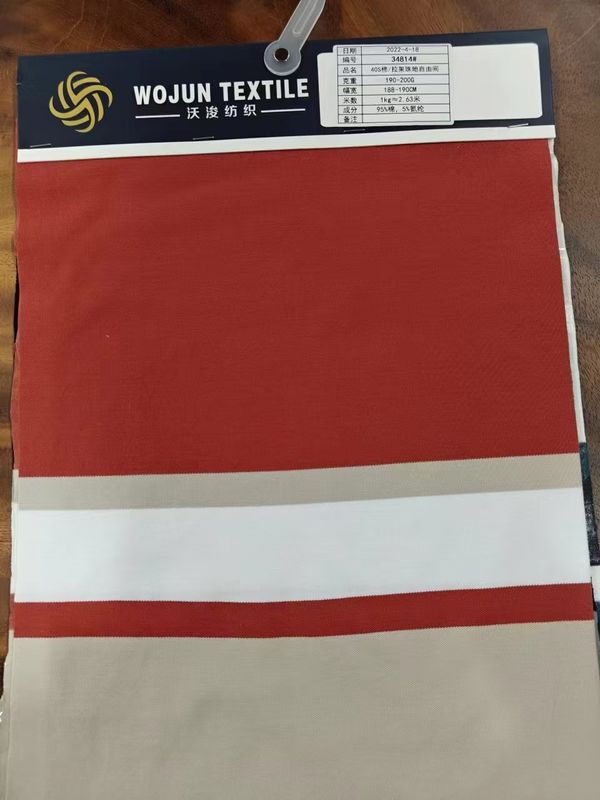 Tissu en matériau à rayures confortable, élastique et durable, écologique pour chemise de polo
