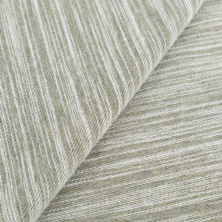 Tissu de coton rayé doux et respirant pour le port occasionnel avec texture en bambou denim