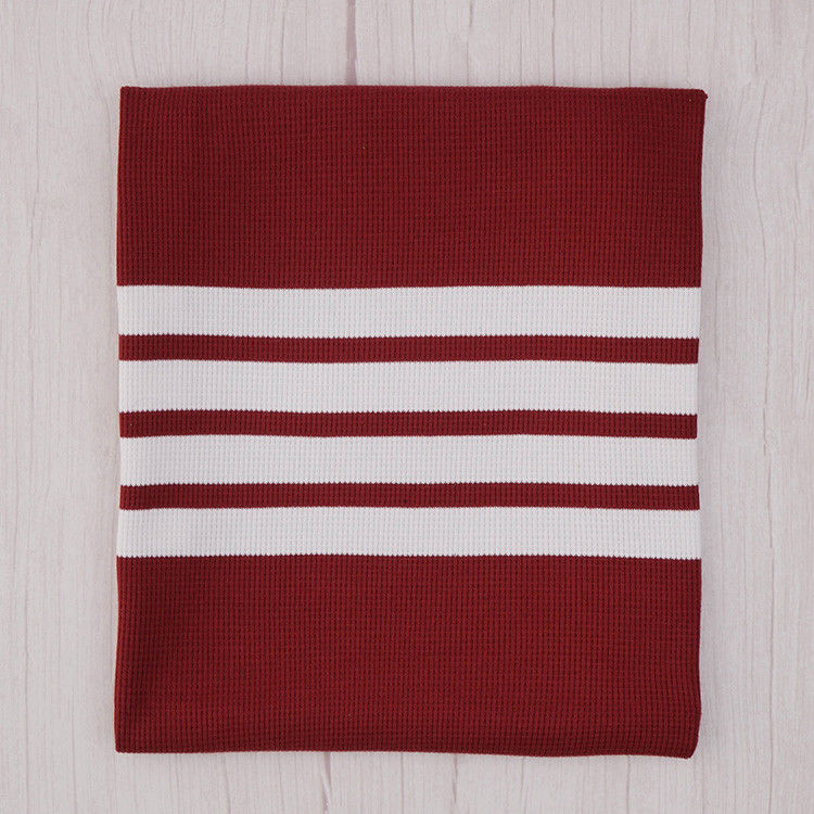 Tissu tricoté à rayures confortable et absorbant l'humidité pour les vêtements de sport