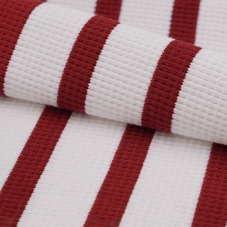 Tissu tricoté à rayures confortable et absorbant l'humidité pour les vêtements de sport