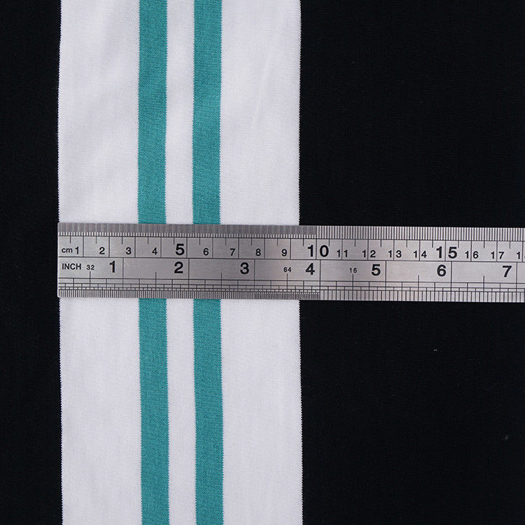 Tissu tricoté à rayures confortable et souple pour le T-shirt