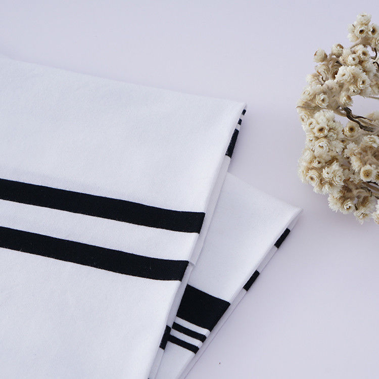 Élastique et naturel et confortable et respirant Tissu tricoté rayé pour polo