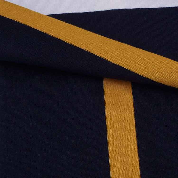 Tissu tricoté à rayures résistant à l'humidité et à haute résistance à la couleur pour polo